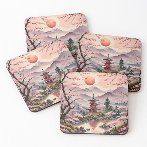 Item preview, serene japanese landscape designed and sold by melissabeta.