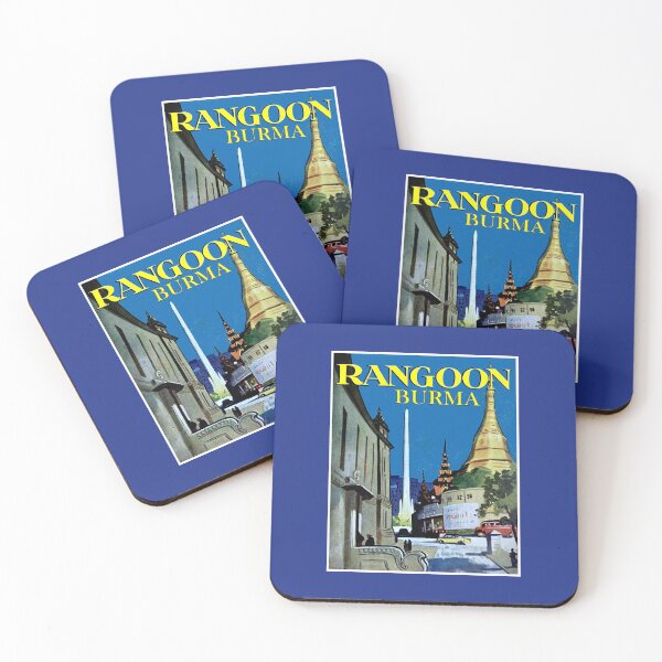 Item preview,  Rangoon Myanmar Burma Vintage Travel and Tourism Advertising Print designed and sold by posterbobs.