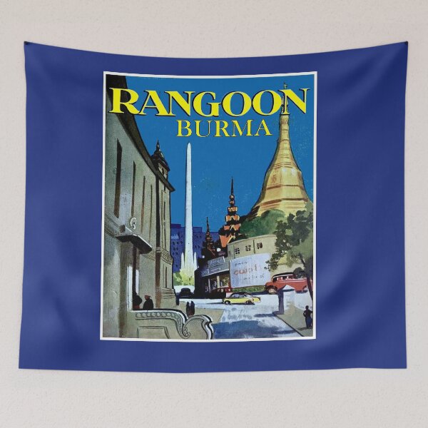 Item preview,  Rangoon Myanmar Burma Vintage Travel and Tourism Advertising Print designed and sold by posterbobs.