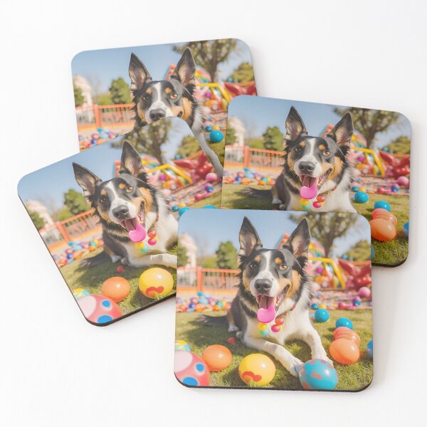 Item preview, Smiley Dog Playing with Colorful Balls designed and sold by DG-Designs-Pro.