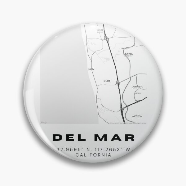 Item preview, Minimalist Del Mar Map Art - California City Coordinates Design designed and sold by RM-Journey.