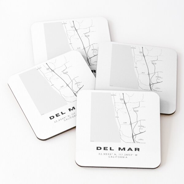 Item preview, Minimalist Del Mar Map Art - California City Coordinates Design designed and sold by RM-Journey.
