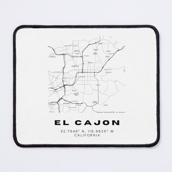 Item preview, Minimalist El Cajon Map Art - California City Coordinates Design designed and sold by RM-Journey.