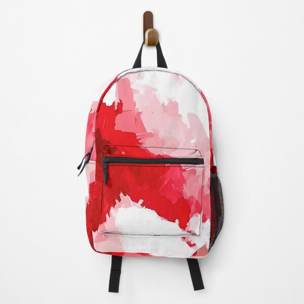 Item preview, Red and White Acrylic Contemporary Brushstrokes Pattern designed and sold by HausKatz.