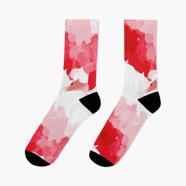 Item preview, Red and White Acrylic Contemporary Brushstrokes Pattern designed and sold by HausKatz.