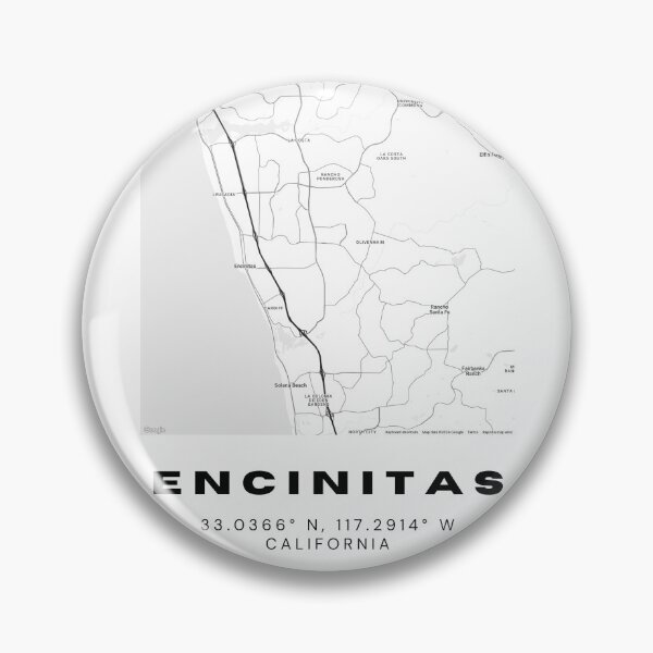 Item preview, Minimalist Encinitas Map Art - California City Coordinates Design designed and sold by RM-Journey.