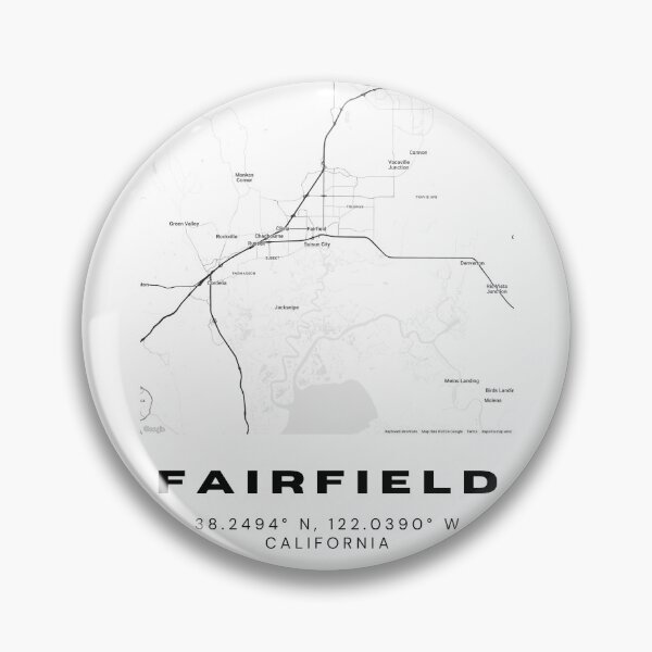 Artikelvorschau, Minimalistische Fairfield-Kartenkunst – Design mit Koordinaten der kalifornischen Stadt entworfen und verkauft von RM-Journey.