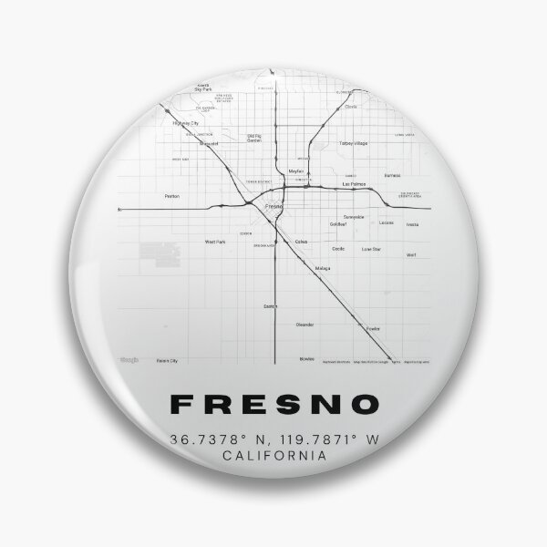 Artikelvorschau, Minimalistische Fresno-Kartenkunst - Design mit Koordinaten der kalifornischen Stadt entworfen und verkauft von RM-Journey.