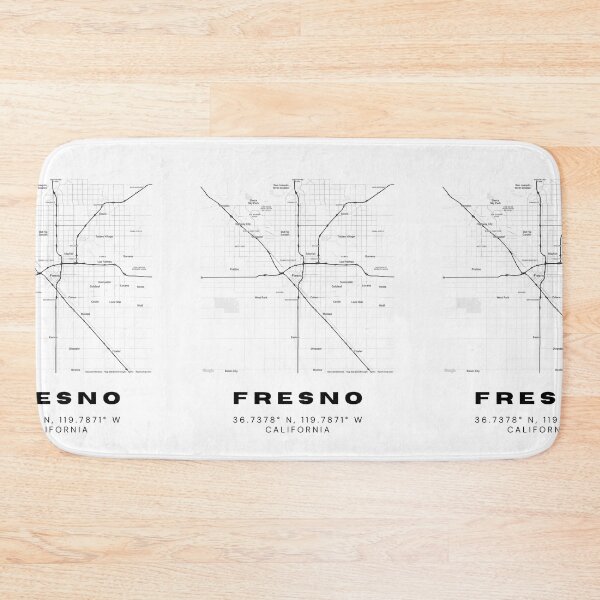 Item preview, Minimalist Fresno Map Art - California City Coordinates Design designed and sold by RM-Journey.