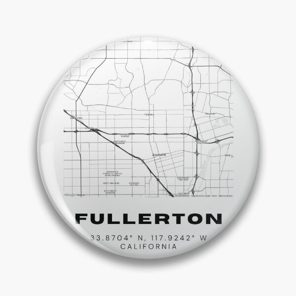 Artikelvorschau, Minimalistische Fullerton-Kartenkunst – Design mit Koordinaten der kalifornischen Stadt entworfen und verkauft von RM-Journey.