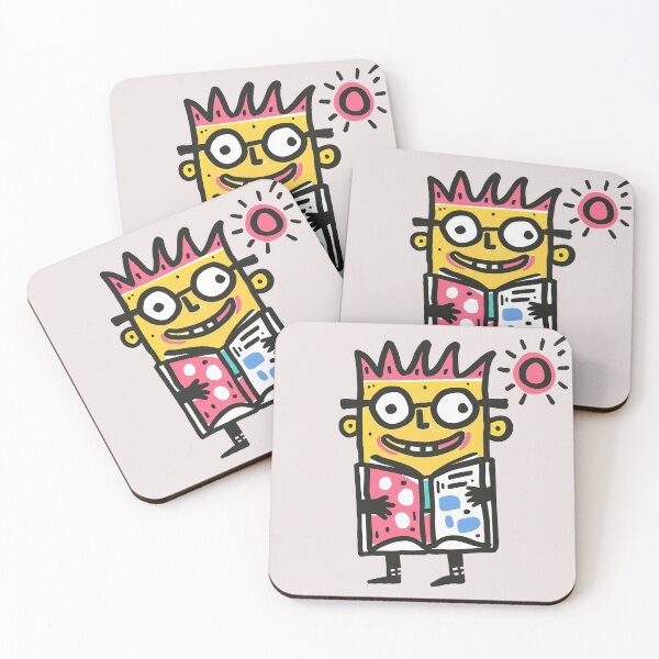 Item preview, Bookworm 80s Cartoon Character Bold Lines Vibrant Illustration designed and sold by Sturdust.