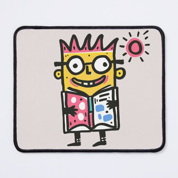 Item preview, Bookworm 80s Cartoon Character Bold Lines Vibrant Illustration designed and sold by Sturdust.