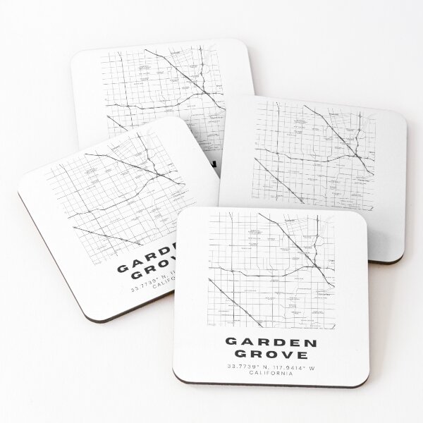 Item preview, Minimalist Garden Grove Map Art - California City Coordinates Design designed and sold by RM-Journey.