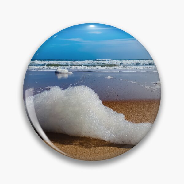 Item preview, Olas espumosas en la playa de arena dorada designed and sold by EstelleCress.