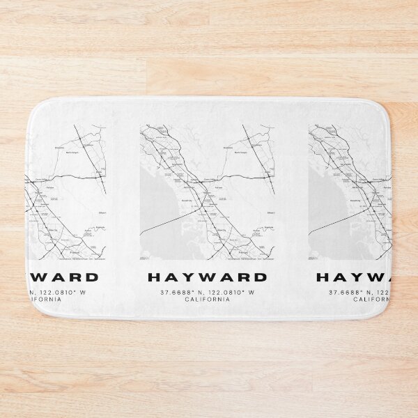 Item preview, Minimalist Hayward Map Art - California City Coordinates Design designed and sold by RM-Journey.