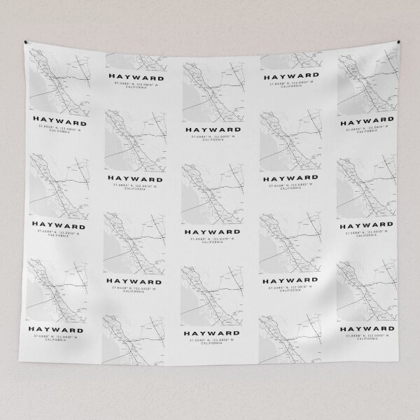 Item preview, Minimalist Hayward Map Art - California City Coordinates Design designed and sold by RM-Journey.
