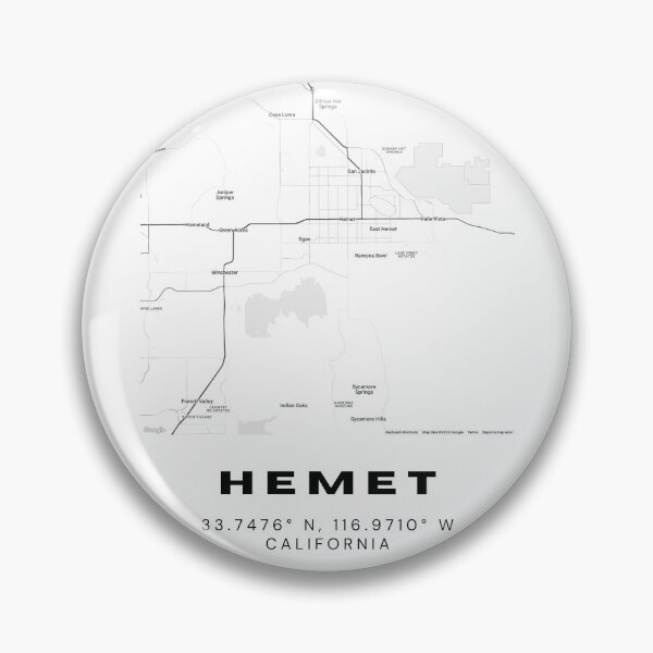 Item preview, Minimalist Hemet Map Art - California City Coordinates Design designed and sold by RM-Journey.