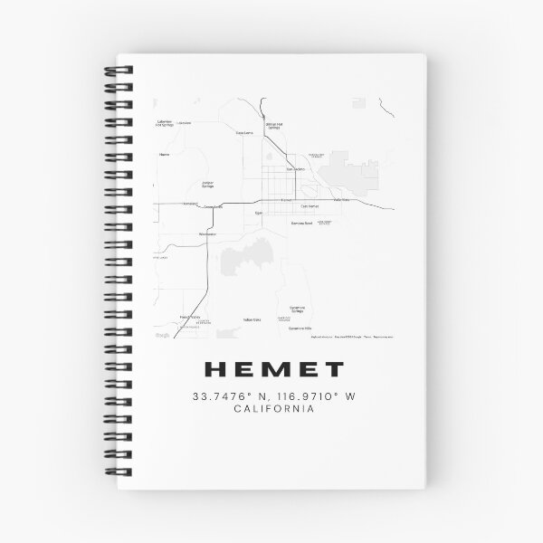 Item preview, Minimalist Hemet Map Art - California City Coordinates Design designed and sold by RM-Journey.