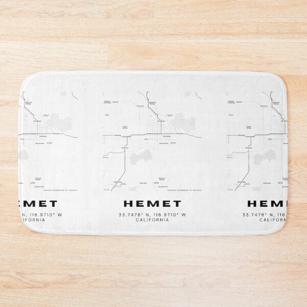 Item preview, Minimalist Hemet Map Art - California City Coordinates Design designed and sold by RM-Journey.