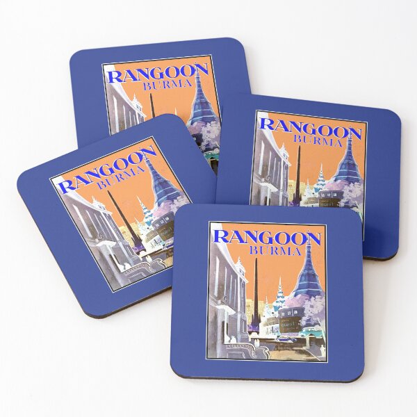 Item preview,  Rangoon Myanmar Burma Vintage Travel and Tourism Advertising Print designed and sold by posterbobs.