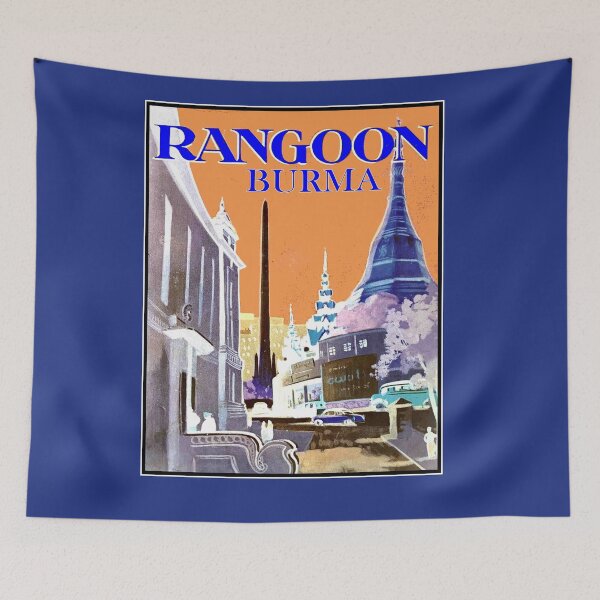 Item preview,  Rangoon Myanmar Burma Vintage Travel and Tourism Advertising Print designed and sold by posterbobs.