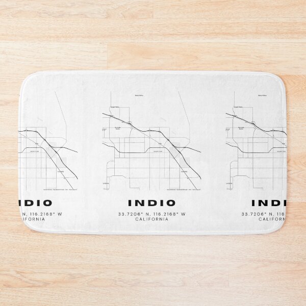 Item preview, Minimalist Indio Map Art - California City Coordinates Design designed and sold by RM-Journey.