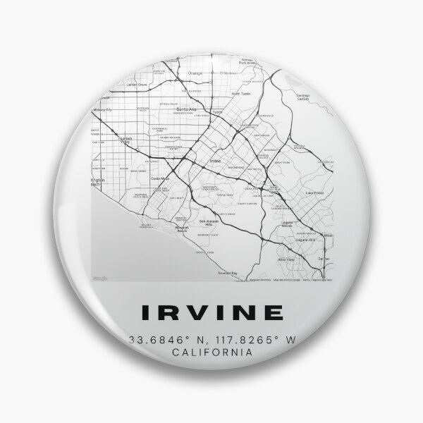 Artikelvorschau, Minimalistische Irvine-Kartenkunst – Design mit Koordinaten der kalifornischen Stadt entworfen und verkauft von RM-Journey.