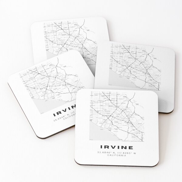 Item preview, Minimalist Irvine Map Art - California City Coordinates Design designed and sold by RM-Journey.
