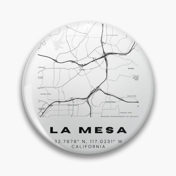 Item preview, Minimalist La Mesa Map Art - California City Coordinates Design designed and sold by RM-Journey.