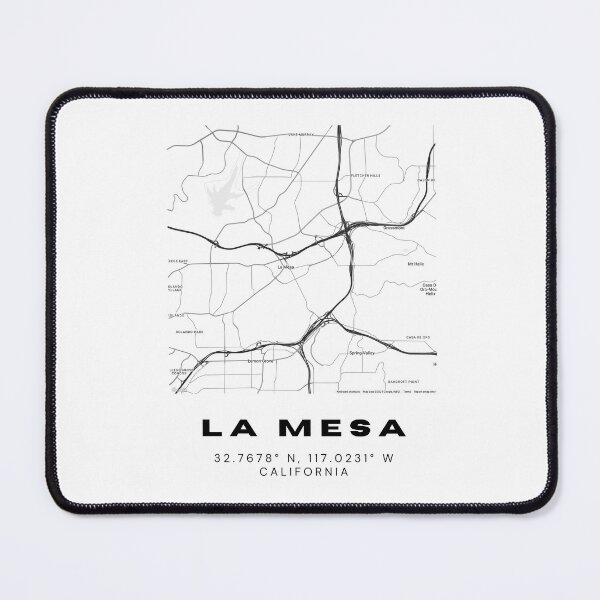 Item preview, Minimalist La Mesa Map Art - California City Coordinates Design designed and sold by RM-Journey.