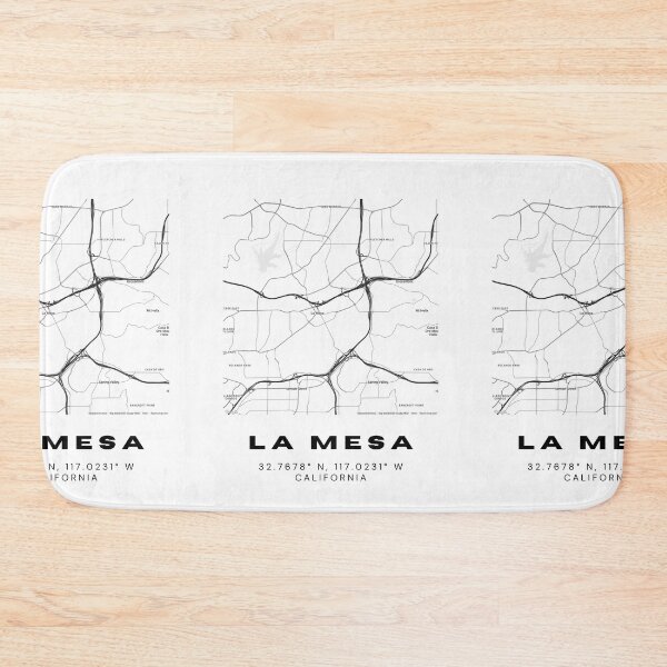 Item preview, Minimalist La Mesa Map Art - California City Coordinates Design designed and sold by RM-Journey.