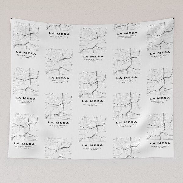 Item preview, Minimalist La Mesa Map Art - California City Coordinates Design designed and sold by RM-Journey.