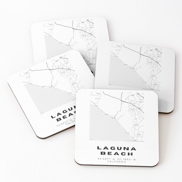 Item preview, Minimalist Laguna Beach Map Art - California City Coordinates Design designed and sold by RM-Journey.