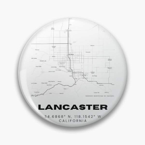 Item preview, Minimalist Lancaster Map Art - California City Coordinates Design designed and sold by RM-Journey.