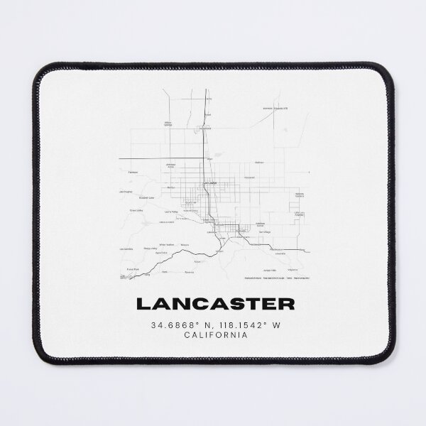 Item preview, Minimalist Lancaster Map Art - California City Coordinates Design designed and sold by RM-Journey.