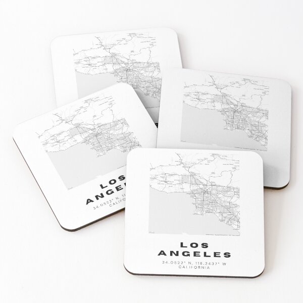 Item preview, Minimalist Los Angeles Map Art - California City Coordinates Design designed and sold by RM-Journey.