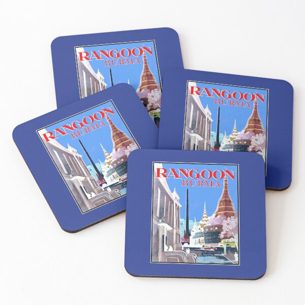 Item preview, Rangoon Myanmar Burma Vintage Travel and Tourism Advertising Print designed and sold by posterbobs.