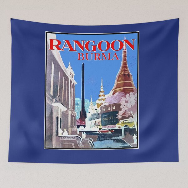 Item preview, Rangoon Myanmar Burma Vintage Travel and Tourism Advertising Print designed and sold by posterbobs.