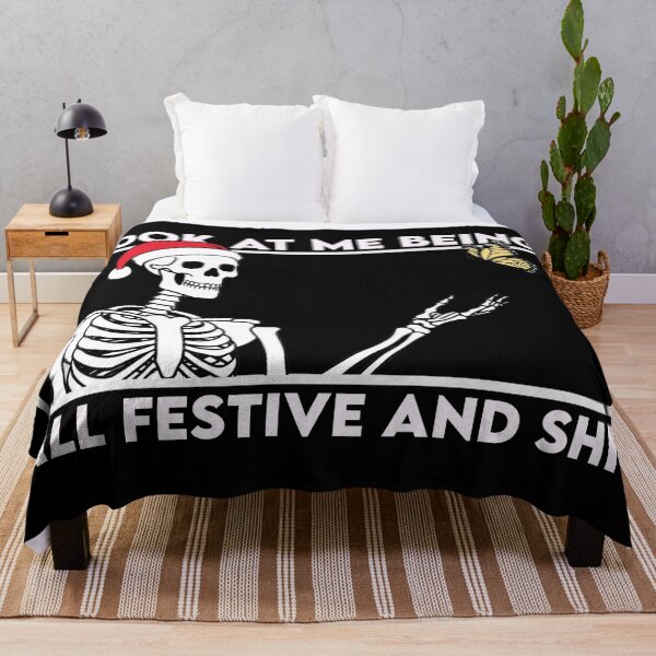 Item preview, Christmas Festive Skeleton, Funny Holiday Tee, Skeleton Sticker Gift Set, Festive Apparel, Unique Christmas Gift designed and sold by EN-YJW.