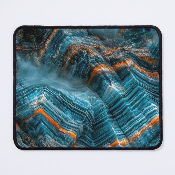 Item preview, Agate Rock Pattern - Beautiful Striated Blue and Bronze Rocks designed and sold by HausKatz.