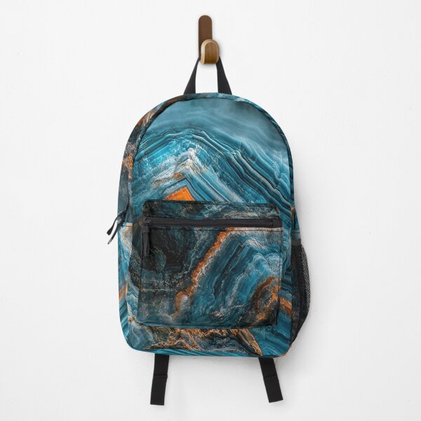 Item preview, Agate Rock Pattern - Beautiful Striated Blue and Bronze Rocks designed and sold by HausKatz.