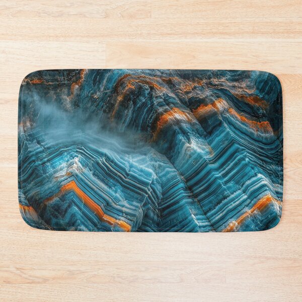 Item preview, Agate Rock Pattern - Beautiful Striated Blue and Bronze Rocks designed and sold by HausKatz.