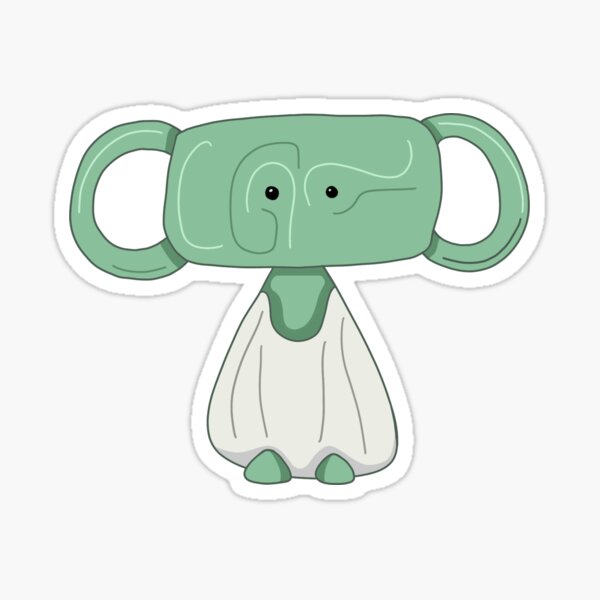 A cartoon of a number #1 Sticker