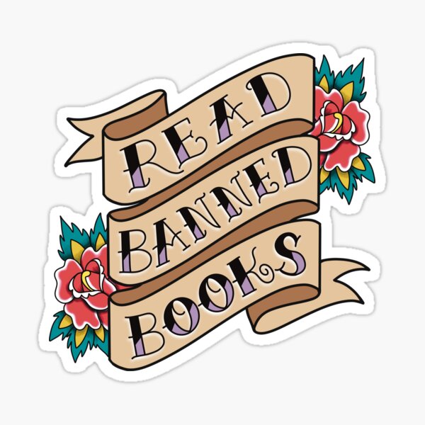 Item preview, Read Banned Books Tattoo Style designed and sold by Thenerdlady.