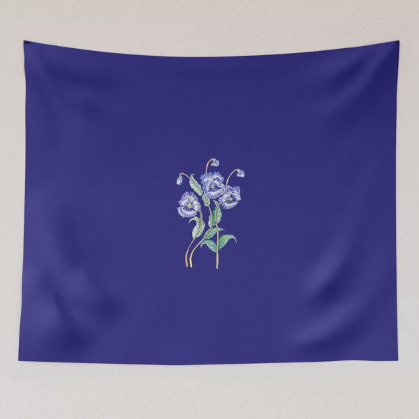 Item preview, Pattern blue flowers with their buds designed and sold by Liliana  Donato.