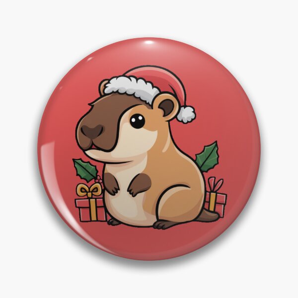 Item preview, Christmas Capybara Chibi | Cute Santa Capybara Holiday Art Festive Gifts designed and sold by WishfulWolf.