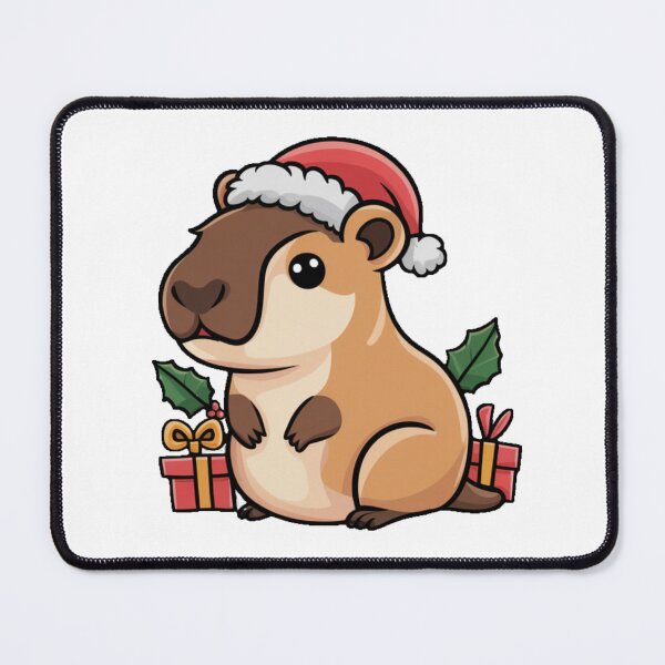 Item preview, Christmas Capybara Chibi | Cute Santa Capybara Holiday Art Festive Gifts designed and sold by WishfulWolf.