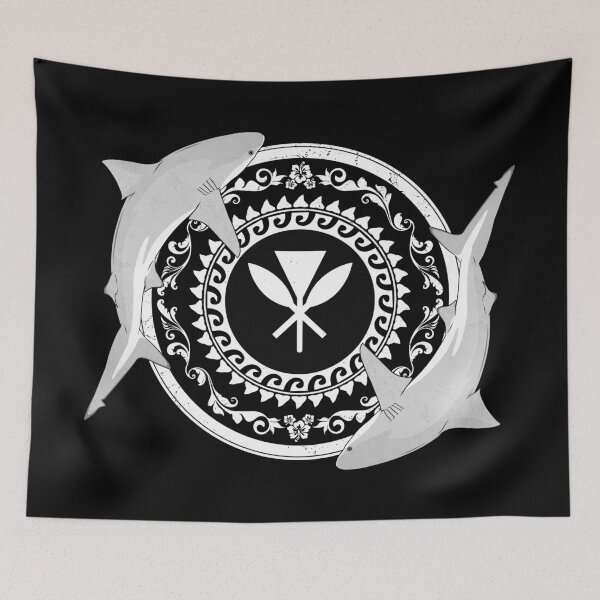 Item preview, Kanaka Maoli bull shark designed and sold by NicGrayGraphic.