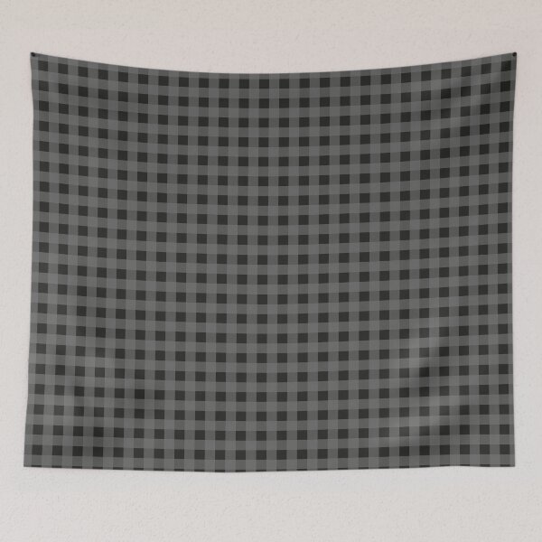 Item preview, Dark Grey Gingham in Black and Charcoal designed and sold by ModdiesColors.