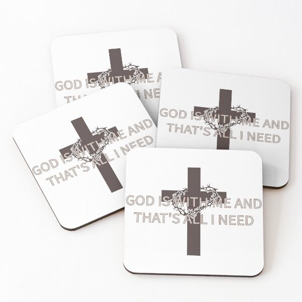 Item preview, God is with me and That's all I need designed and sold by Woven-in-Jesus.